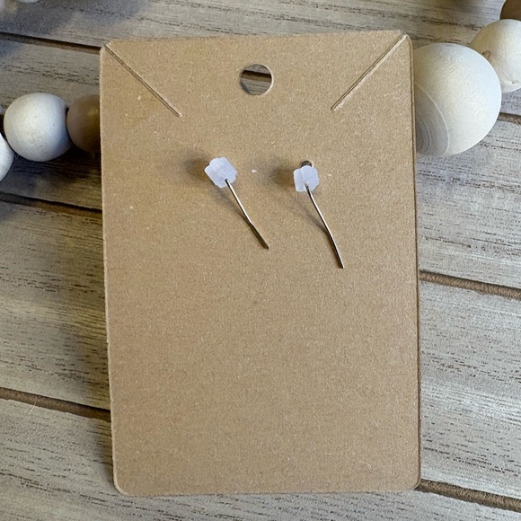 Large Blush Pink Floral Dangle Earrings | Handmade Boho Statement Jewelry - Picture 3 of 5